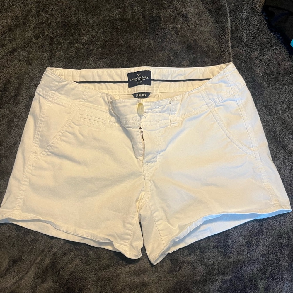 American Eagle Outfitters White High Waist Shorts
